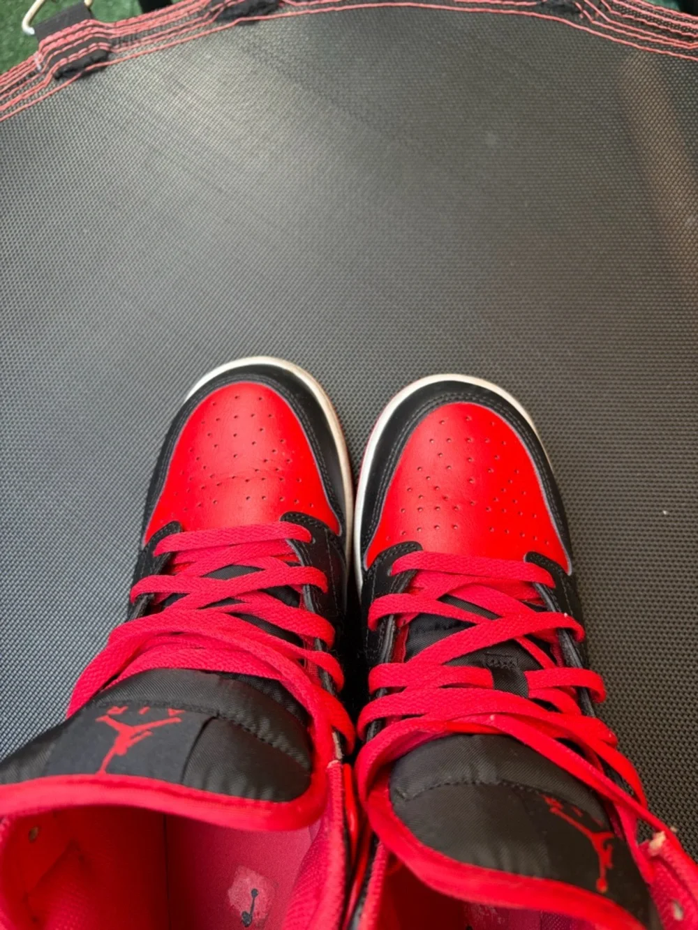 NIKE Jordan Red and Black High-Top Basketball Sneakers